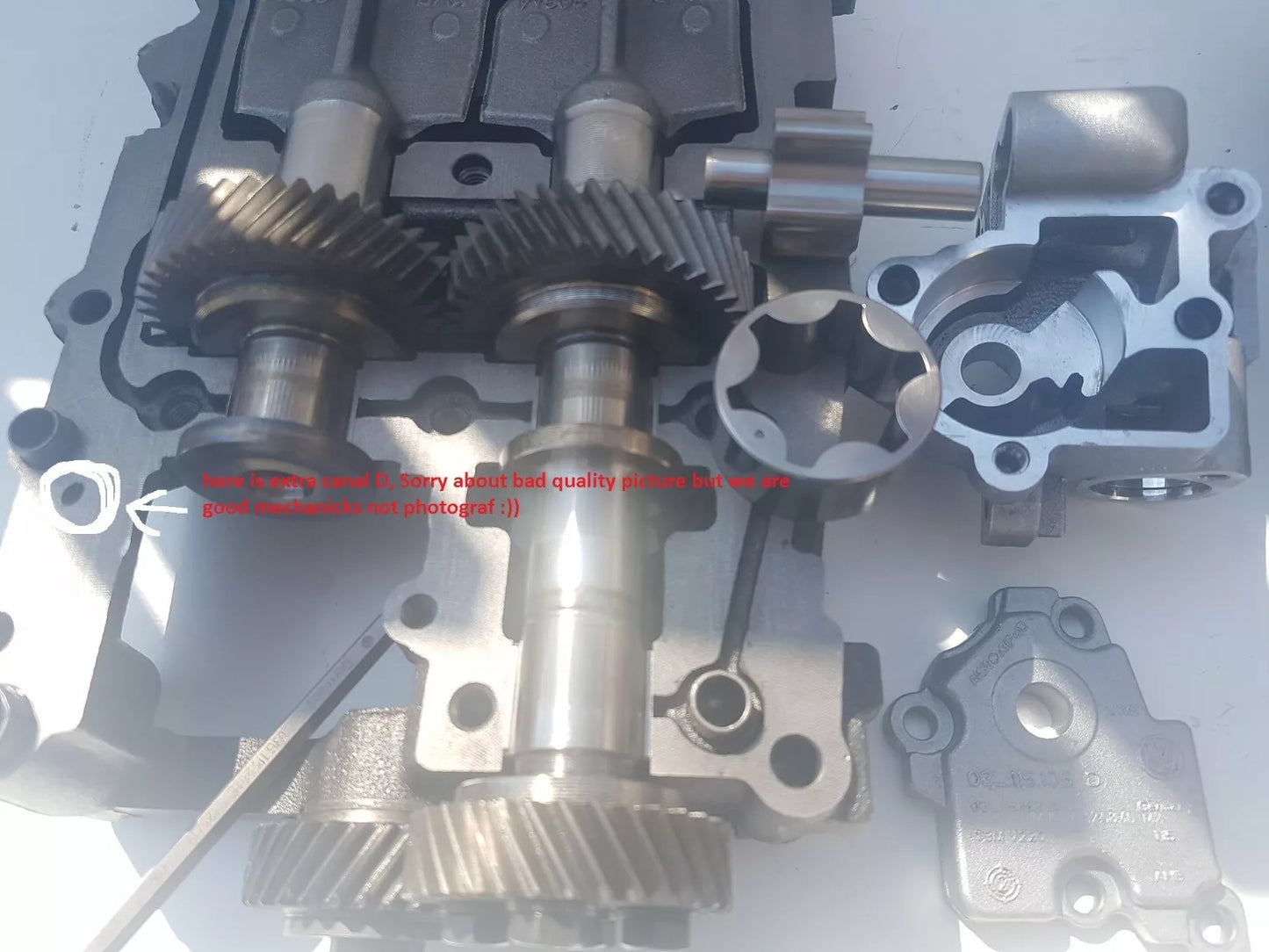Audi A4 2013UPGRADED OIL PUMP & BALANCE SHAFT 2.0 TDI 03L103535 03L115105F - D