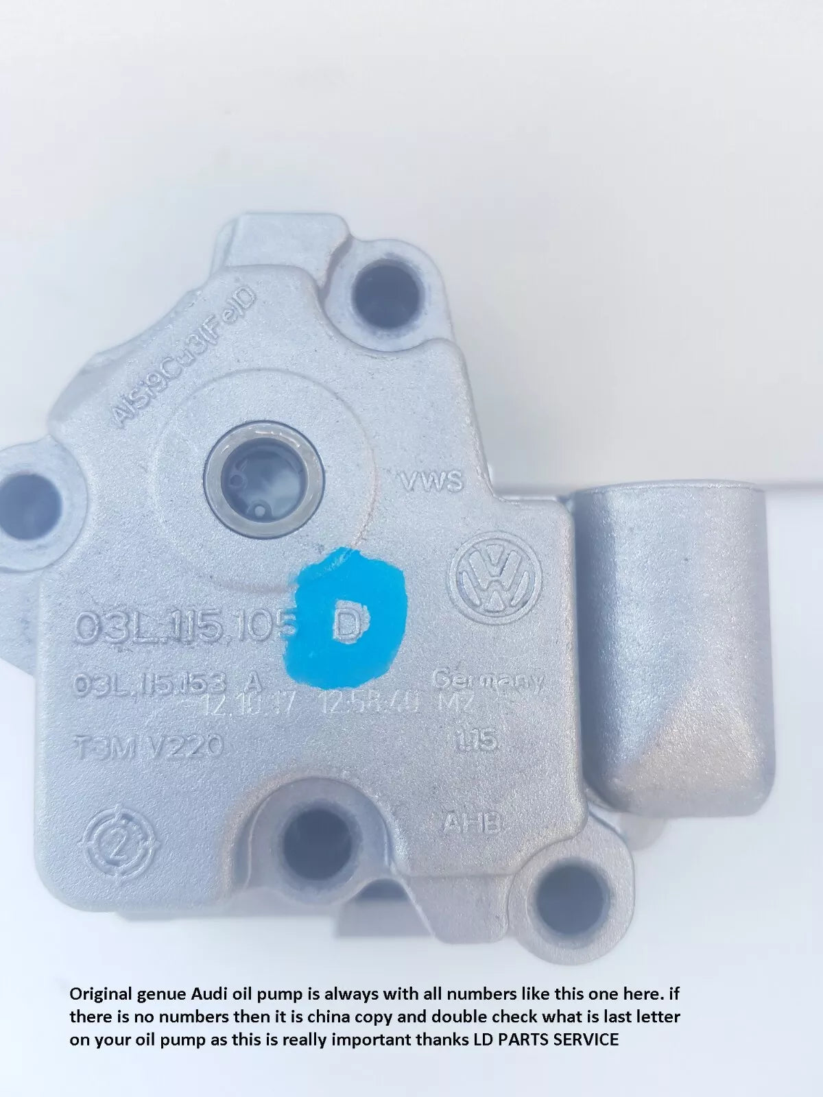 Audi A4 2013UPGRADED OIL PUMP & BALANCE SHAFT 2.0 TDI 03L103535 03L115105F - D